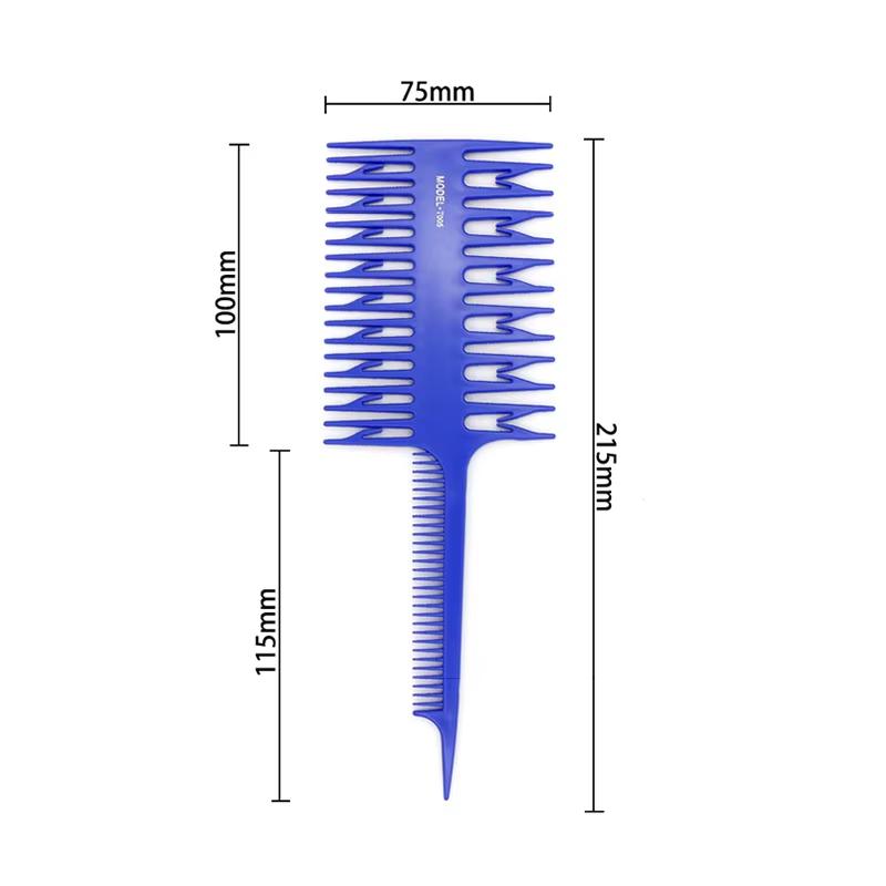 Professional Hair Comb Hair Dyeing Highlight Hair Brush Fish Wide Tooth Zone Comb Barber Hairdressing Comb Hair Styling Tool
