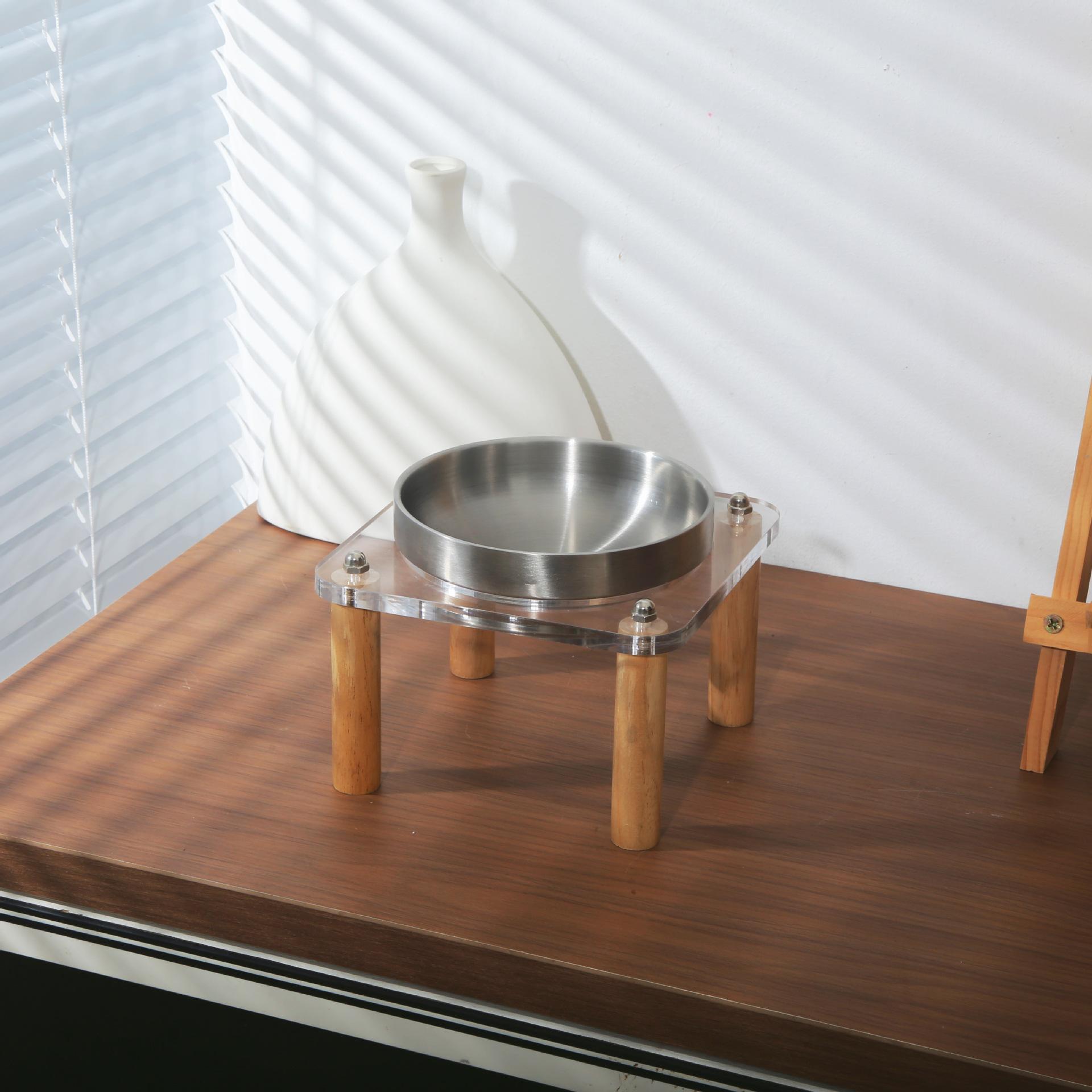 

Stainless Steel Cat and Dog Bowls Thickened and Drop Resistant Neck-protecting Pet Bowl Easy Clean Cat Supplies Products