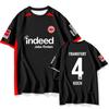 Moda de Verano para Hombre Equipo de Fútbol Frankfurt Estampado Casual Transpirable Cuello Redondo Camiseta 3D Deporte al Aire Libre Top Urbano