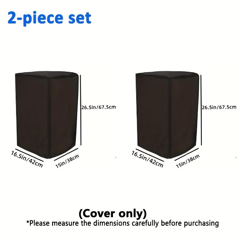 2-pack Speaker Protective Covers, Speaker Covers with Drawstring Bottom, Effective Protection In All Seasons, Black