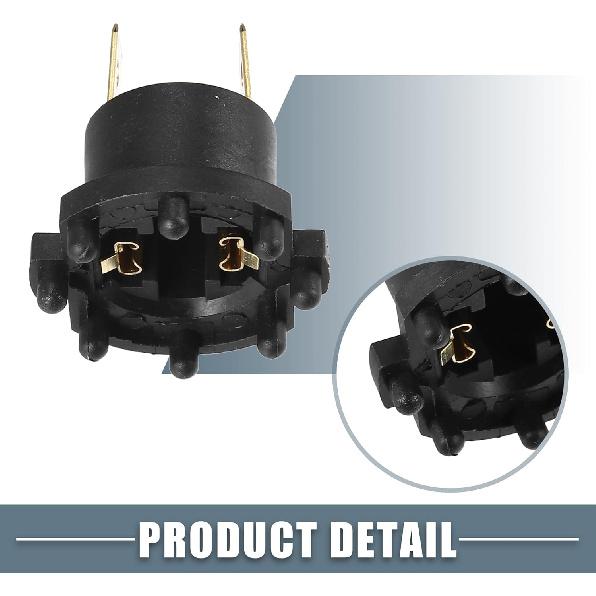 Headlight Headlamp Bulb Socket Adapter B28V-51-0A3 B28V-51-0A3A for Mazda 3 2004-2009 Plastic Black (Set of 2)