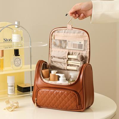 Geantă pentru cosmetice Genți noi din piele de capacitate mare Geantă impermeabilă pentru articole de toaletă de călătorie Pachet de depozitare multifuncțional