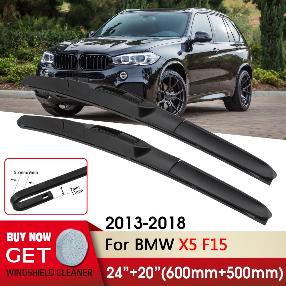Car Wiper RHD & LHD Front Wiper Blades 24"+20" For BMW X5 F15 2013-2018 Fit U Hook Arm Windshield Windscreen Front Window NSTJE1