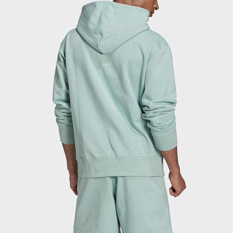 Adidas Originals Trefoil Embroidered Solid Color Hoodie Men Hoodie Green HF6378