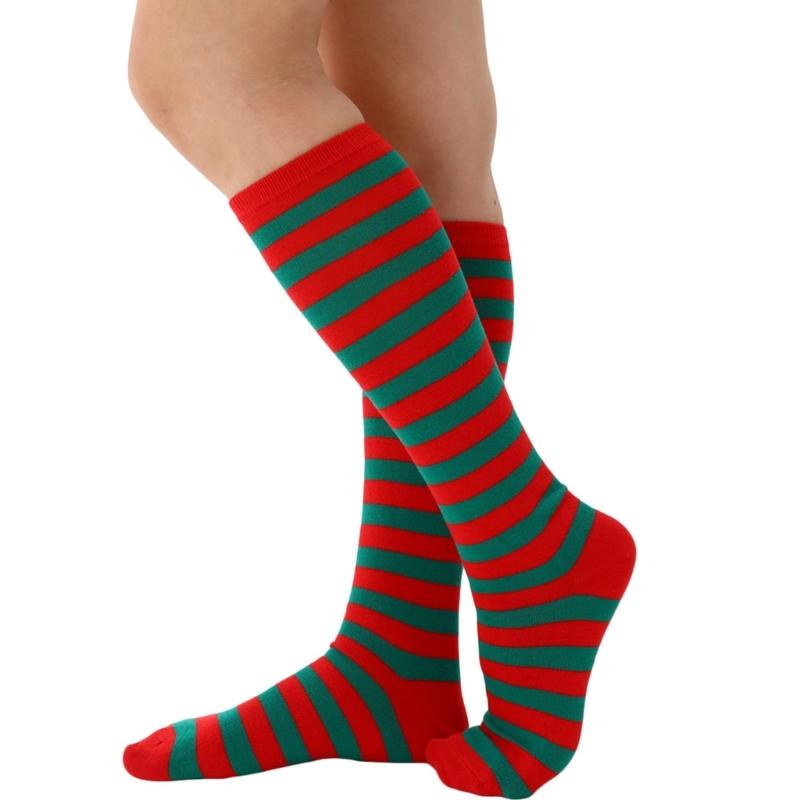 Women's Stripes Knee Highs Socks Long Tube Socks Stripes Stockings Athletic Stockings Stripe Calf Socks Cosplay Socks