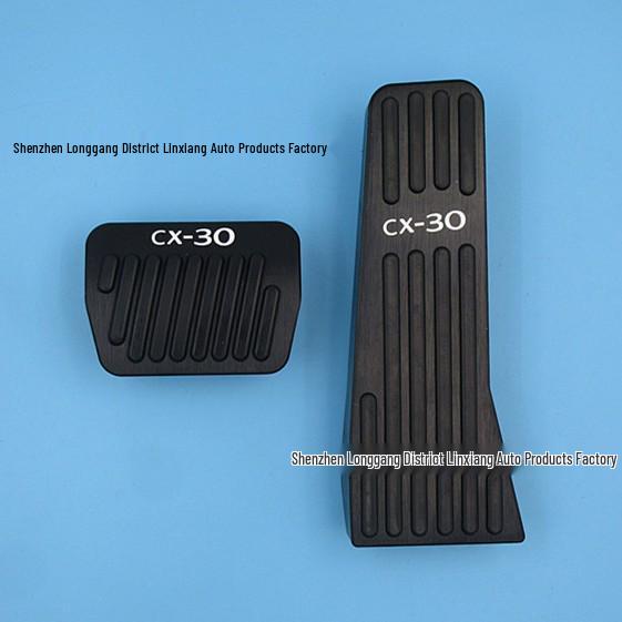 Pour Mazda 3 & CX-30: Ensemble de Pédales Antidérapantes en Alliage d'Aluminium Non Perforé (Accélérateur et frein)