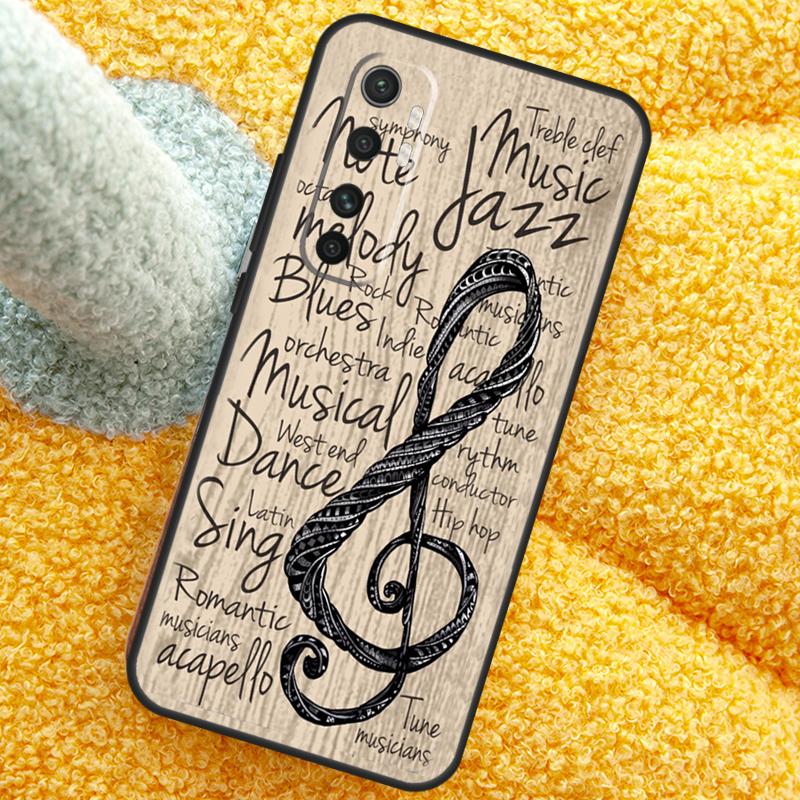 Music Note Musical Treble Clef Case For Xiaomi 15 14 Ultra 13T 14T 15T 17 Pro Max Cover For POCO X7 F8 Pro X3 X5 X6 F5 F6 F7