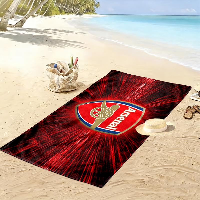 1pc Football Club Beach Towel, Multi-functional Beach Towel for Outdoor Activities Beach Swimming and Travel