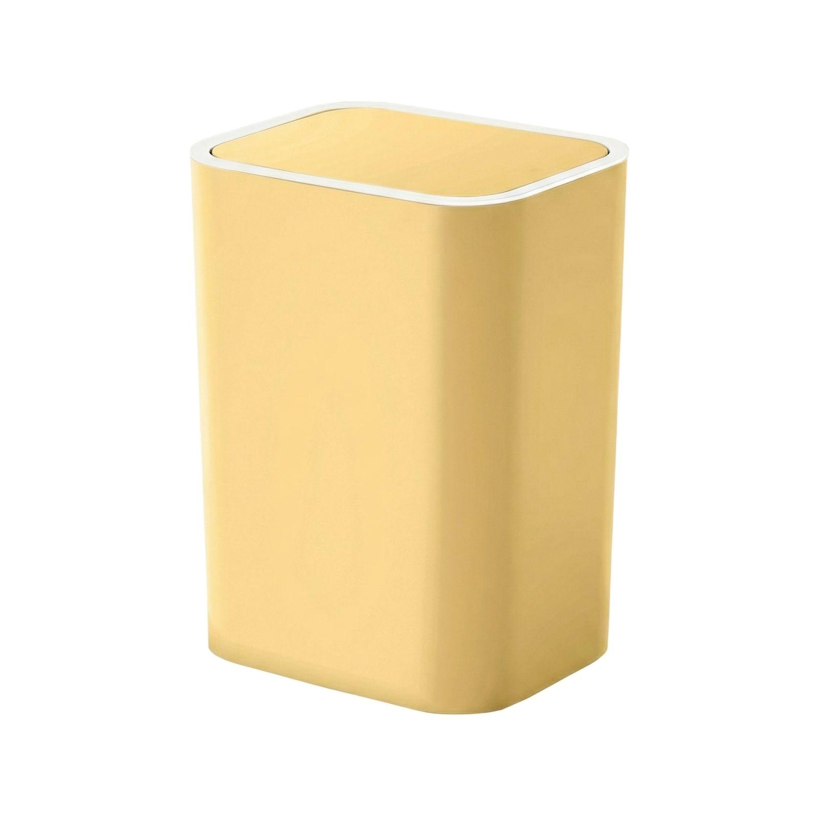 

Floor Standing Slim Trash Can with Press Lid, Large Capacity Garbage for Home Hotel Bathroom Bedroom one size жовтий