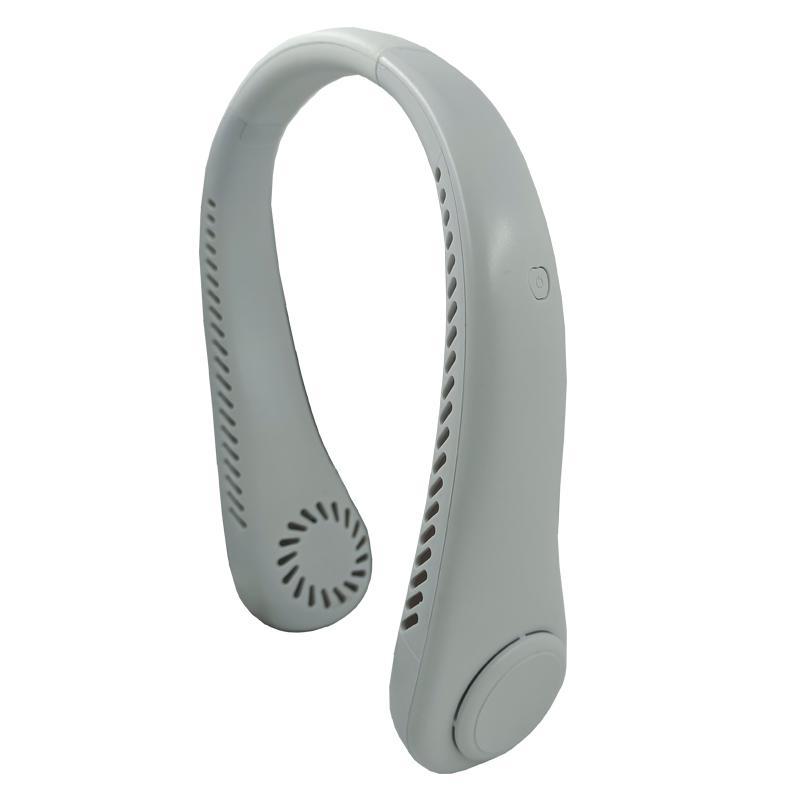 Custom logo Folding Neck Fan Rechargeable Adjustable 3 Speeds Cooling Bladeless Hanging Mini Neck Fan for Kids