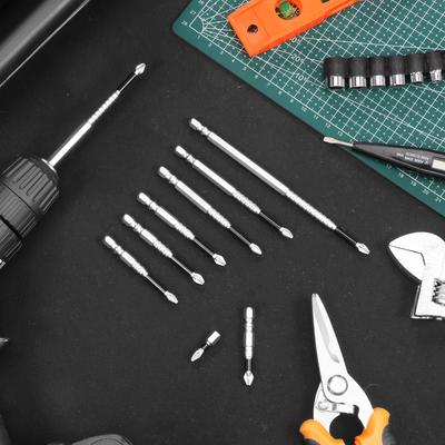9/18Pcs Magnetic Nonslip Screwdriver Drill Bit Set Carbon Steel Impact Driver Cross Head Electric Drill Screwdriver Tips