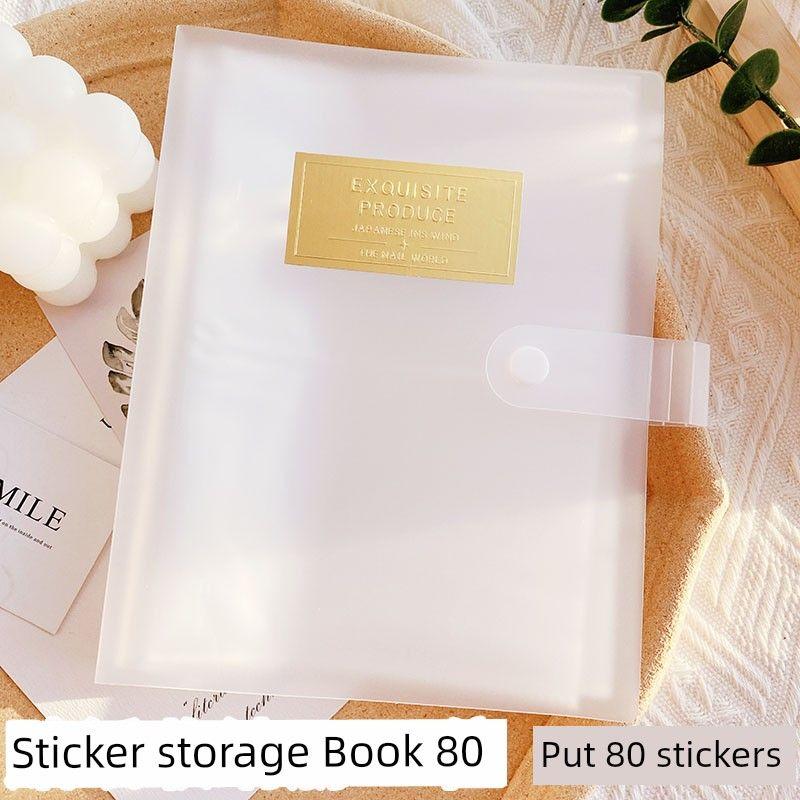 

Прозрачный матовый альбом для карточек Instagram 5 дюймов, пыленепроницаемый стикер для ногтей Sticker storage book [card 80]]