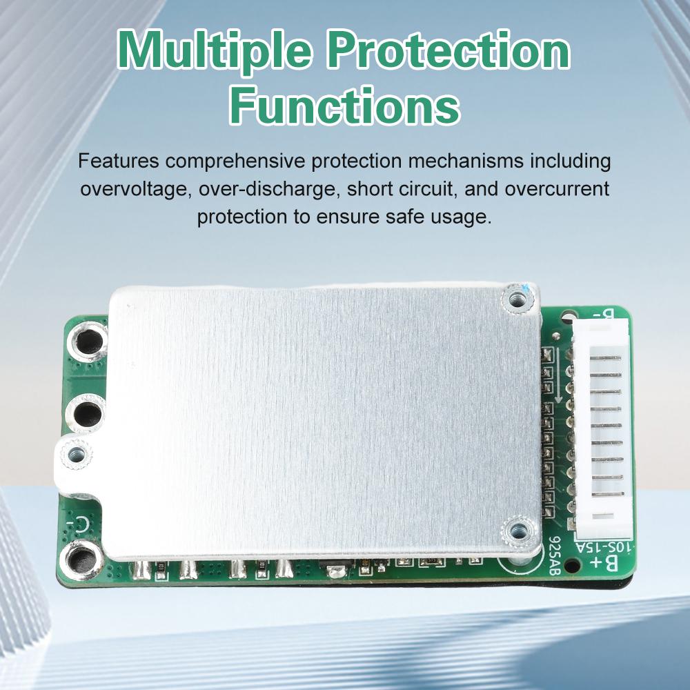 BMS 10S 36V 15A Li-Ionen Lipolymer 18650 Akku Ladeplatine Kurzschlussschutz Gemeinsamer Port Für Ebike Escooter