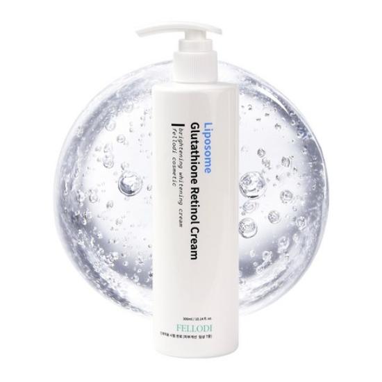 Pellody Liposome Glutathione Retinol Cream 300 mL – Intensive Moisturizing & Skin Renewal Cream for Brightening, Firming & Hydration