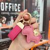 Portachiavi in Pelle con Ciondolo Pony Cartone Animato: Braccialetto della Ricchezza Immediata per Coppie, Accessorio per Auto e Borsa