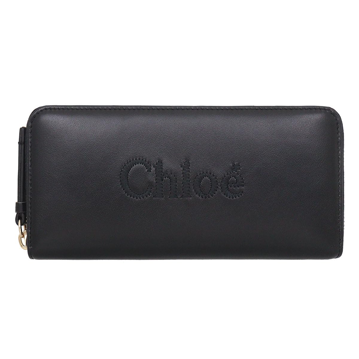 

Chloe SENSE Shiny Calf Leather Long Zip Wallet in (CHC23AP970 I10) Black, Women s [Brand Name] [Used] чорний