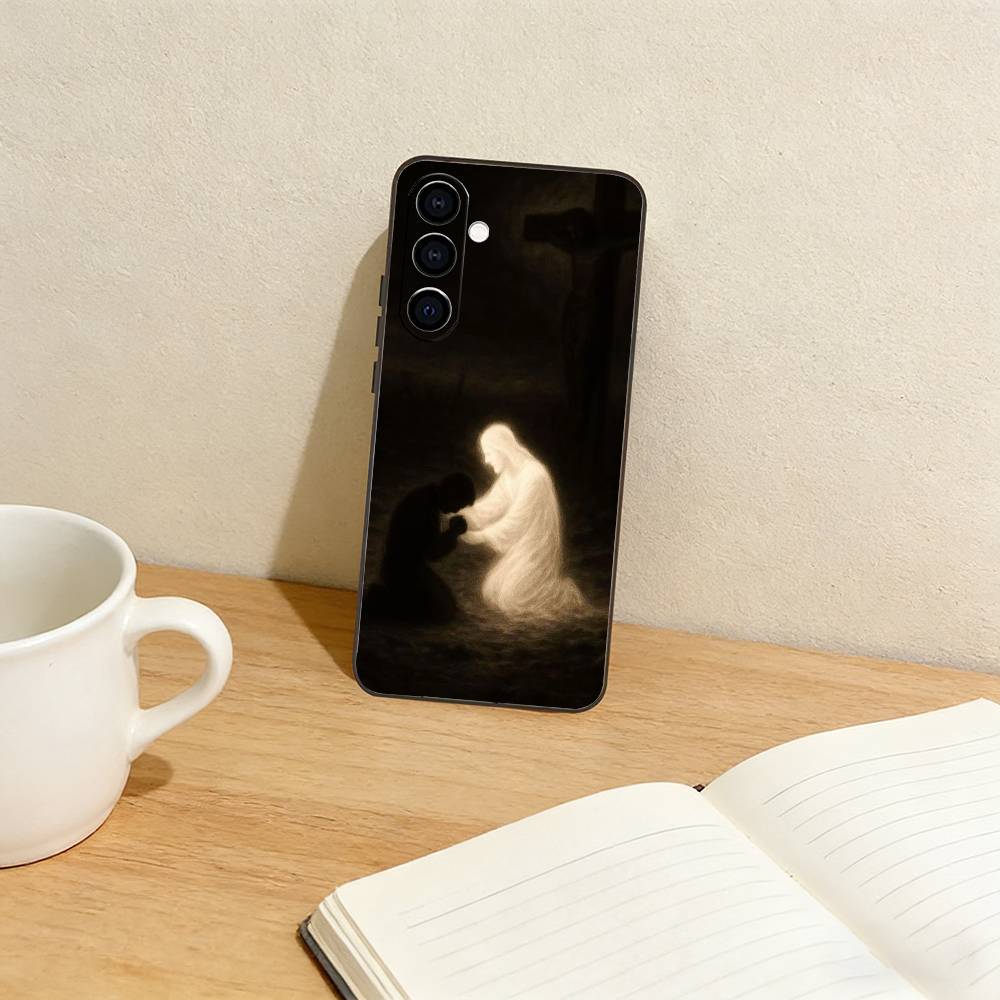 Faith Christian Religious Jesus Phone Case For Samsung Galaxy A73,A72,A71,A70,A53,A52,A51,Others Soft Black Cover
