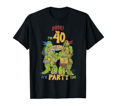 Teenage Mutant Ninja Turtles 40th Birthday Pizza Party T-Shirt