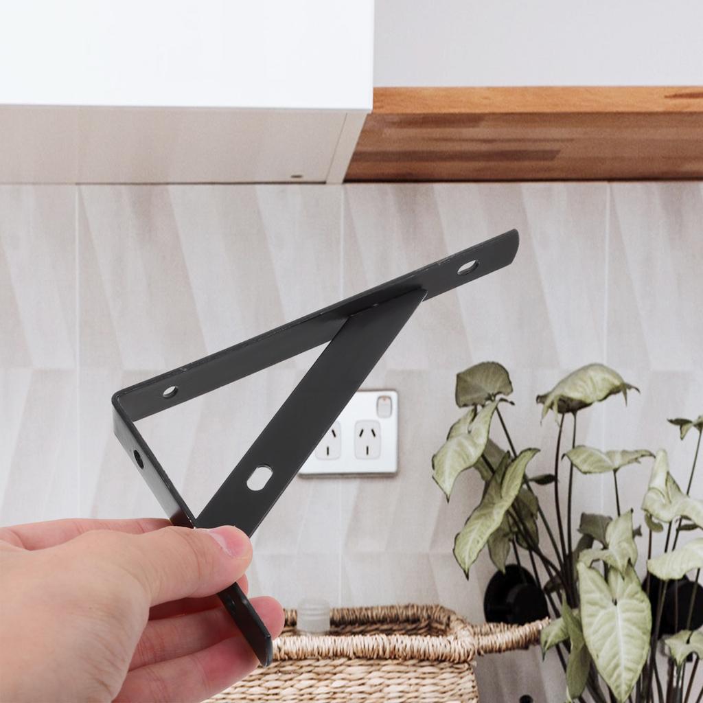 2Pcs Wall Shelf Brackets Heavy Duty Steel Floating Shelf Supports for Storage Shelves Rust Resistant Easy Installation Metal