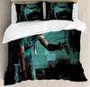Scary Horror Movie Duvet Cover Set Dark Terror Killer Bloody Bedding Set Horrible Halloween Quilt Cover Single/Double/King Size