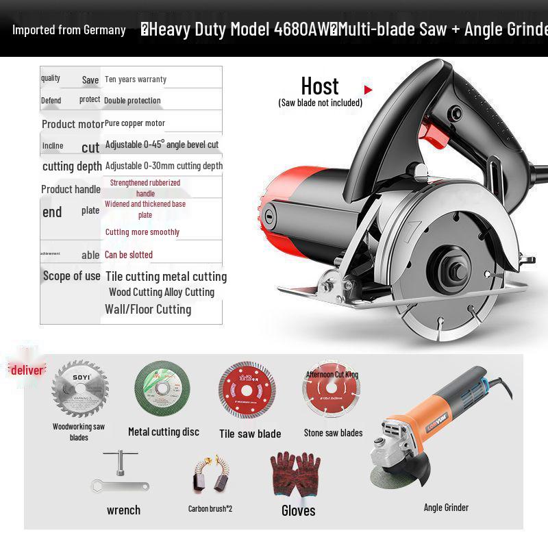 Multi-functional Electric Saw: Universal Tile Cutter & Woodworking Tool 