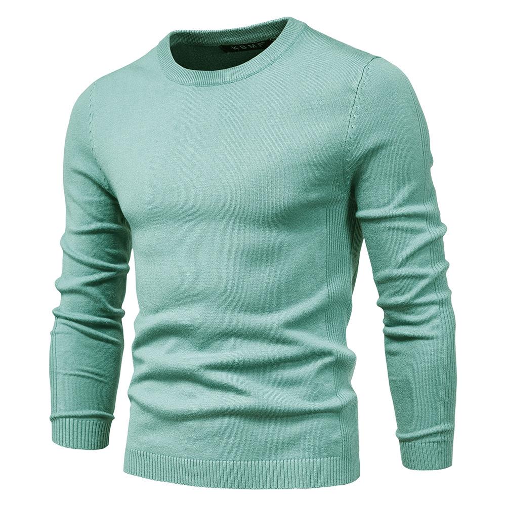 Maglione da Uomo Invernale Autunnale a 10 Colori, Girocollo Slim-Fit