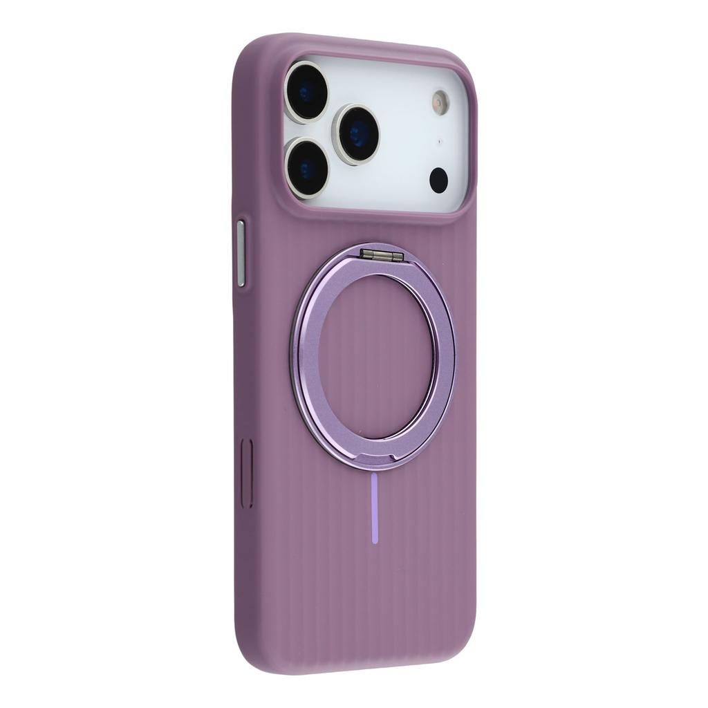 KIGC For iPhone 17 Pro Magnetic Case with Rotating Kickstand Hard PC Phone Back Cover