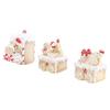 Xmas Train Three Part Resin Creative Cute Fade Resistant Xmas Train Figurine for Decoration