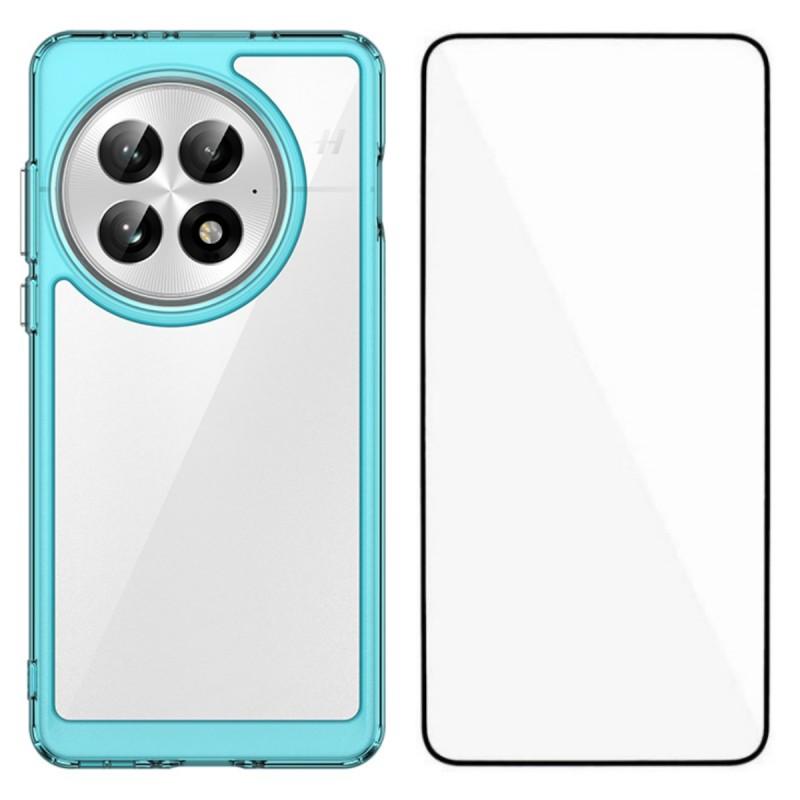 

Для чохла для телефону OnePlus 13 WANLONFENG серії XC чохол з ТПУ та акрилу із загартованим склом (Великий отвір для об єктива) Transparent Blue