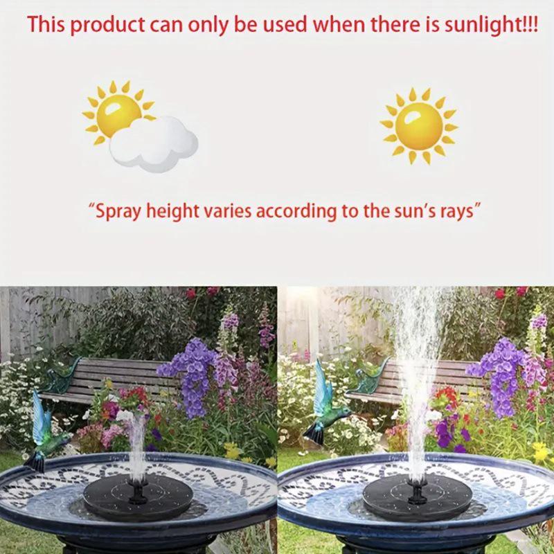 Mini Floating Solar Garden Fountain for Ponds and Courtyards