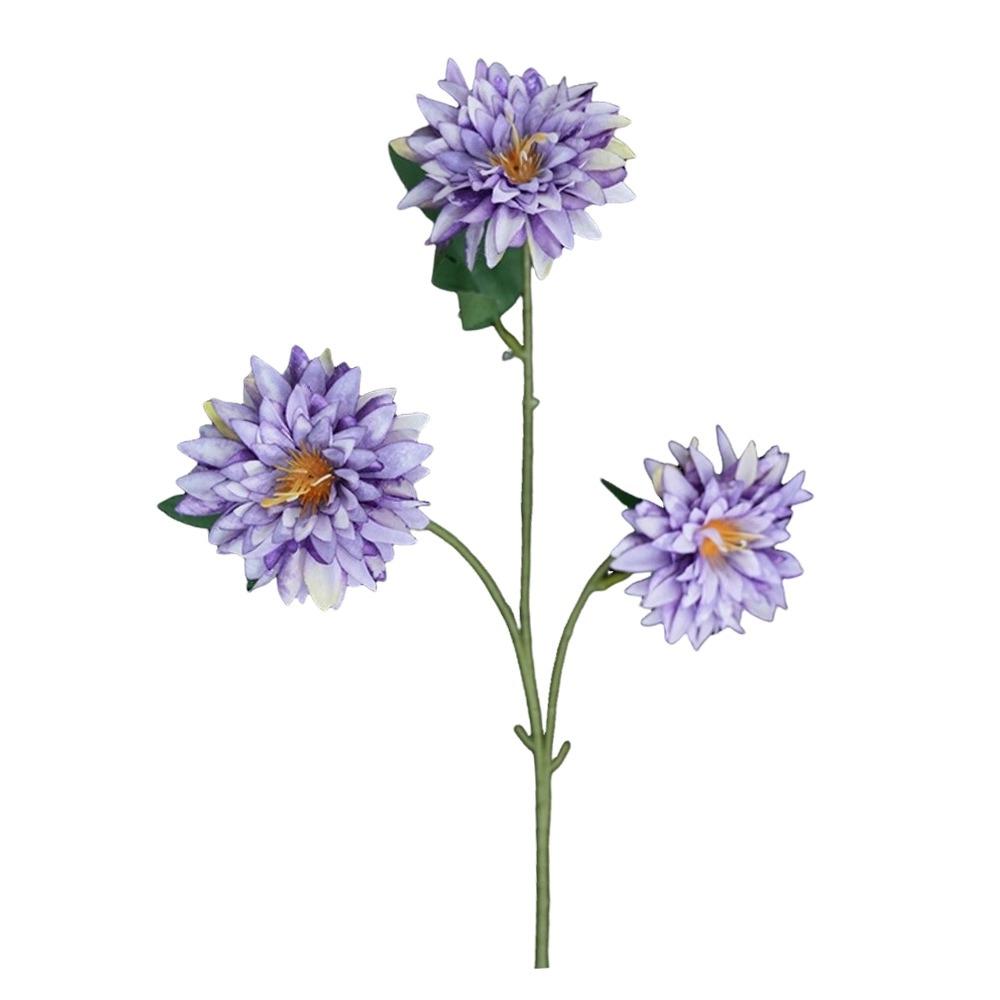 64cm Length Artificial Dahlia Flower 3 Heads Faux Flower New Simulation Flowers  Photography Props