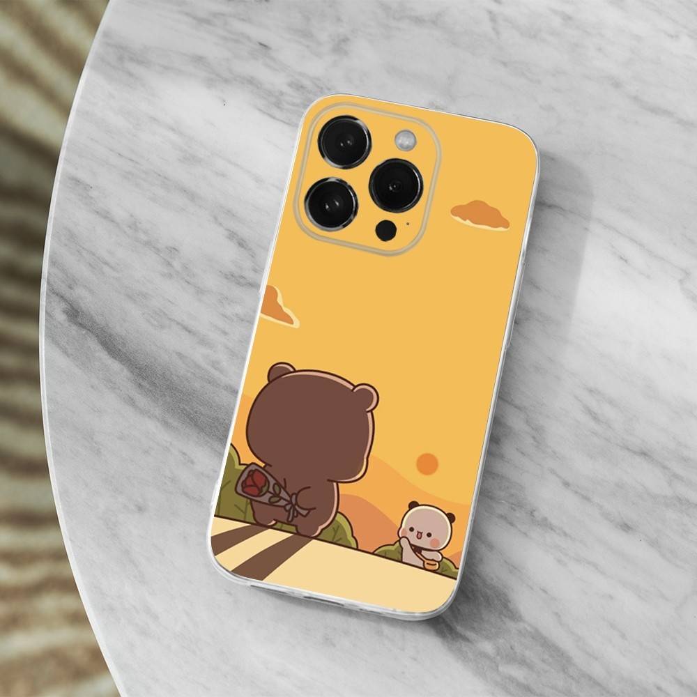 Süße B-BuBu D-DuDu Cartoon Handyhülle Für iPhone 16,15,14,13,12,11 Pro,Max,Plus,X,XS,XR,SE,Mini Transparent Weiche Hülle