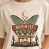 Moonlit Motel Butterfly Sign T-shirt | Retro Desert Motel Graphic