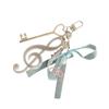 Creative Bowknot Keychain Music Note Pendant Resin Texture Suitable for Music Lovers and Cartoon Enthusiasts Present