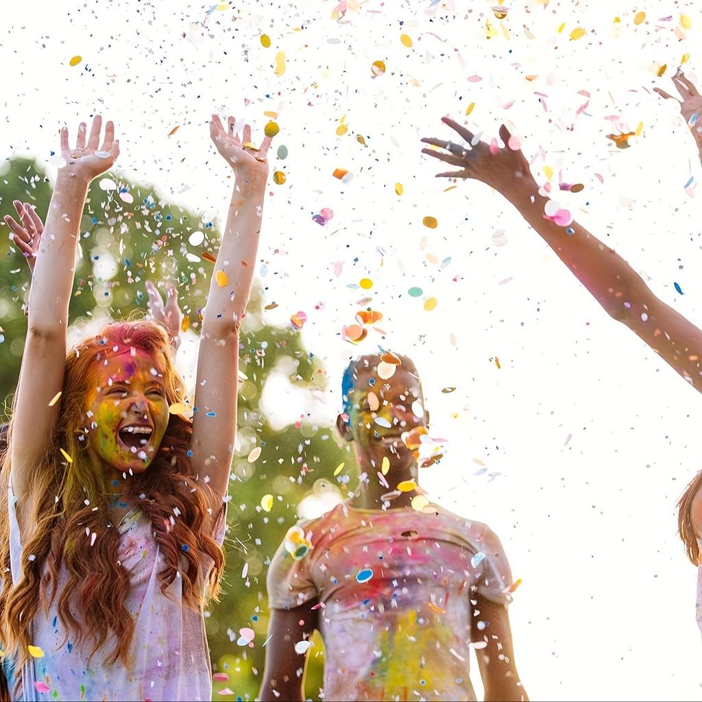 5 Packungen 1-Zoll Mehrfarbiges Rundes Seidenpapier | Hochwertig, 10g pro Packung für Bastelarbeiten