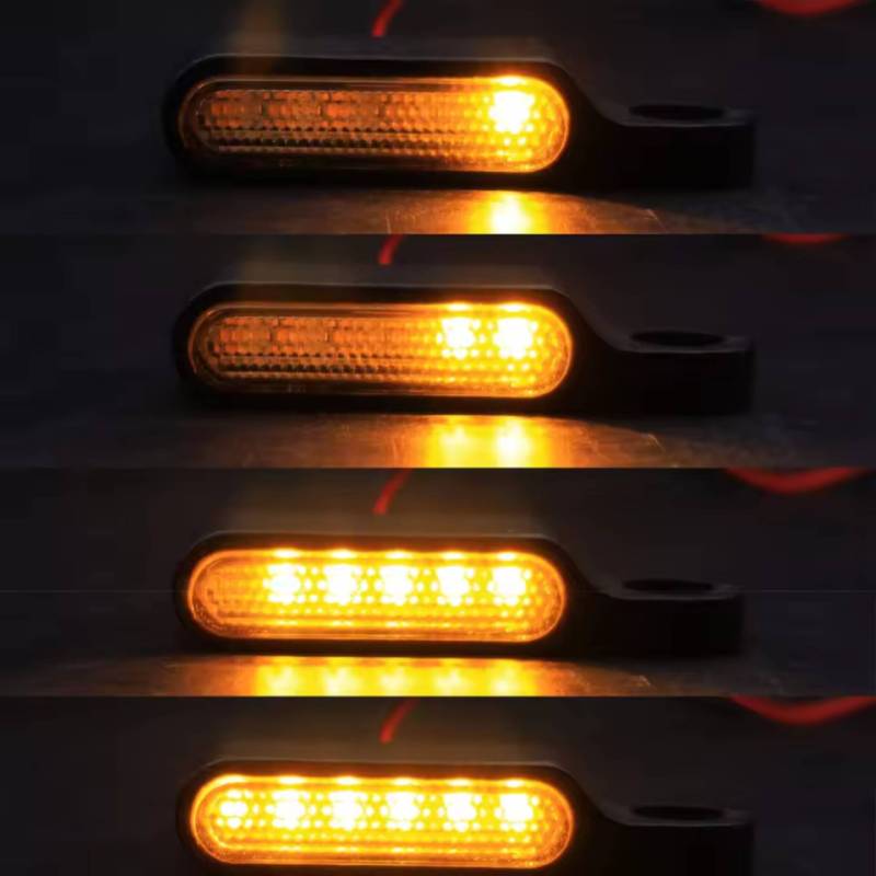 Motorcycle General LED Mini Turn Signals 12V Scooter Handlebar Indicators Lights Blinker Lamps Amber Flasher Taillight