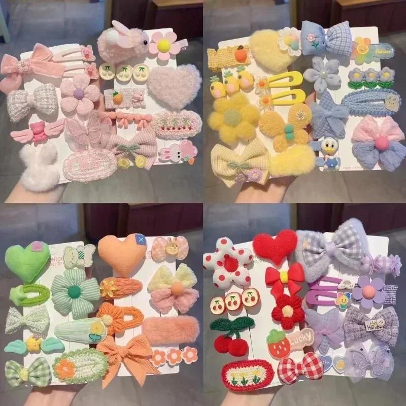 8/9 Stück Neue Mode Kinder Kinder Plüsch Hase Liebe Haarnadel Cartoon Haarnadel Kleines Mädchen Weicher Pony Clip Kinder Accessoires