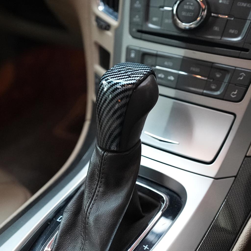 For Cadillac CTS 2008 2009 2010 2011 2012 2013 Car Accessories ABS Carbon Fiber Grain Gear Shift Knob Head Cover Trim