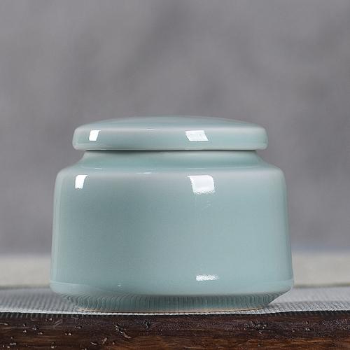Celadon Candy Jar with Lid Portable Mini Tea Jar Airtight Container Home Nut Coffee Bean Jewelry Storage Box Home Decoration New