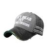 American retro letter embroidered baseball cap men's summer big head circumference cap outdoor sunscreen sun hat women show small face