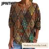 JPNTKY Damenmode Lässige Langarm O-Ausschnitt Blusen & Hemden