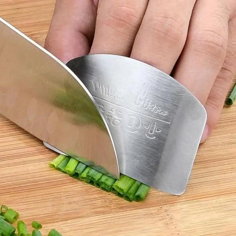 1 Pcs Stainless Steel Kitchen Tool Hand Finger Protector Knife Cut Slice Safe Guard.