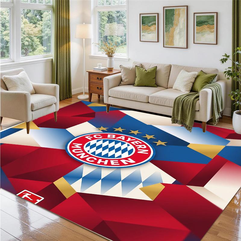 Tapis Velours Cristal Design Bayern Munich Tapis Décoratif Doux pour Chambre à Coucher Entrée