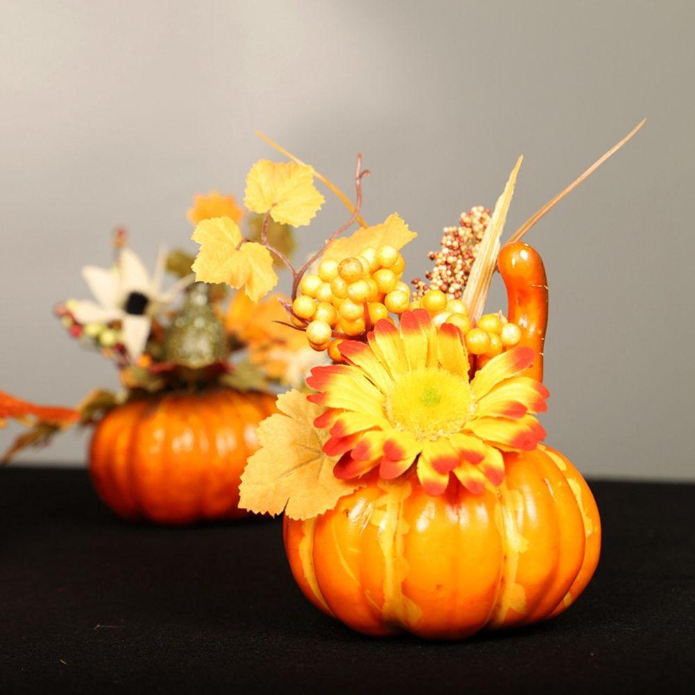Party Thanksgiving Faux Pumpkins Lifelike Maple Leaves Halloween Decoration Artificial Vegetables