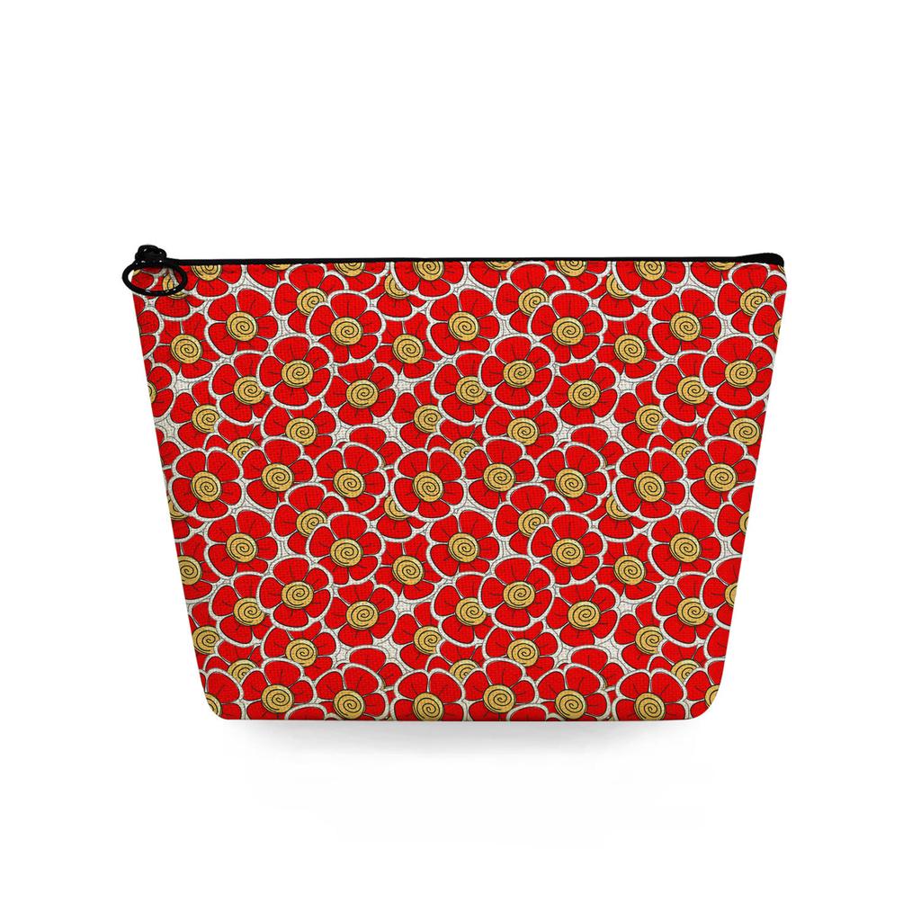 Women Flower Print Cosmetic Bag Toiletries Organize Travel Storage Case 6715