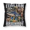 Brri Brri Bicus Dicus Bombicus Italian Brainrot Meme Pillowcase Soft Cushion Cover Decorative Pillow Case Cover Home Zipper