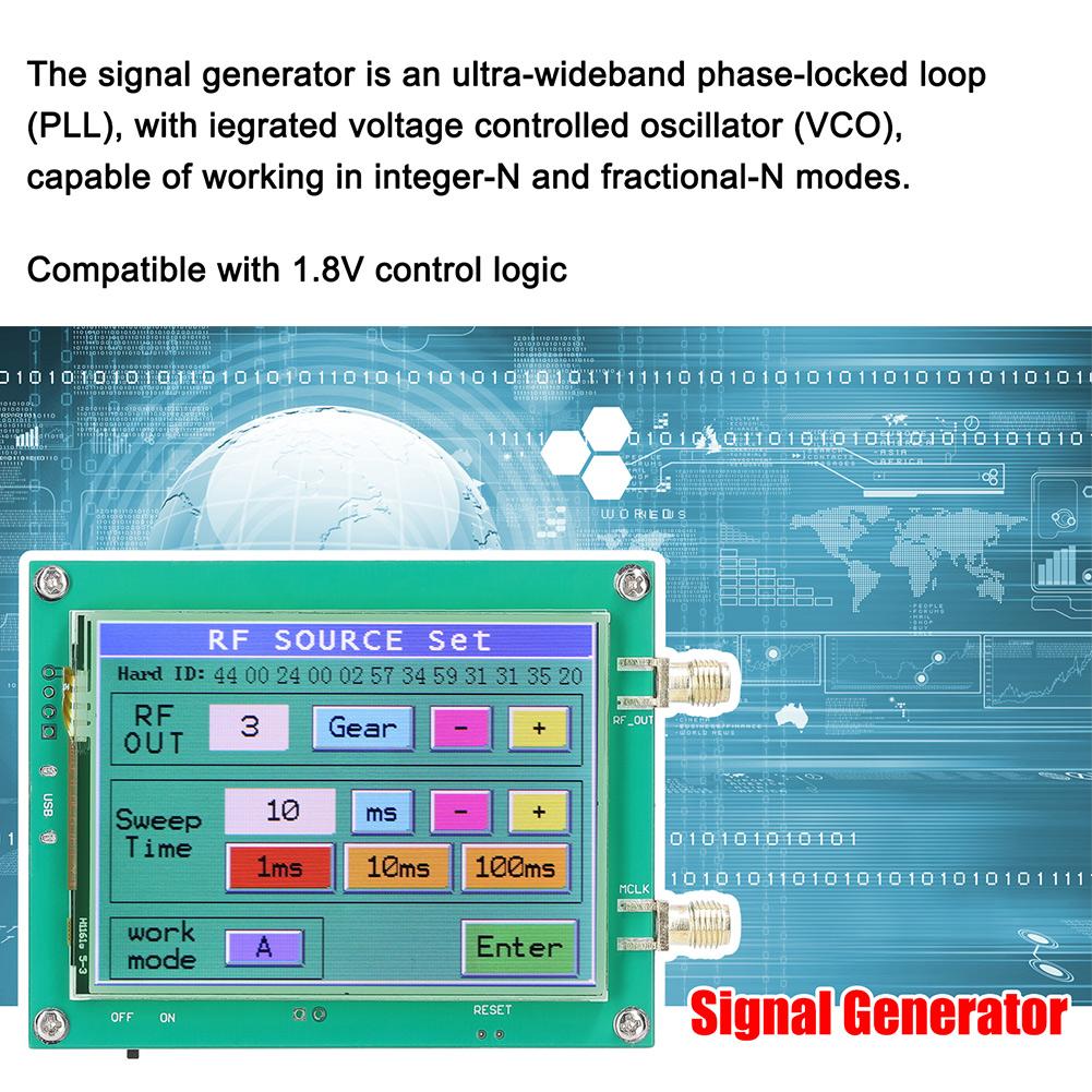 1pc 23.5-6000MHz Signal Generator 0.5PPM Low-noise Signal Source Touch Screen Instruments Parts Accessories
