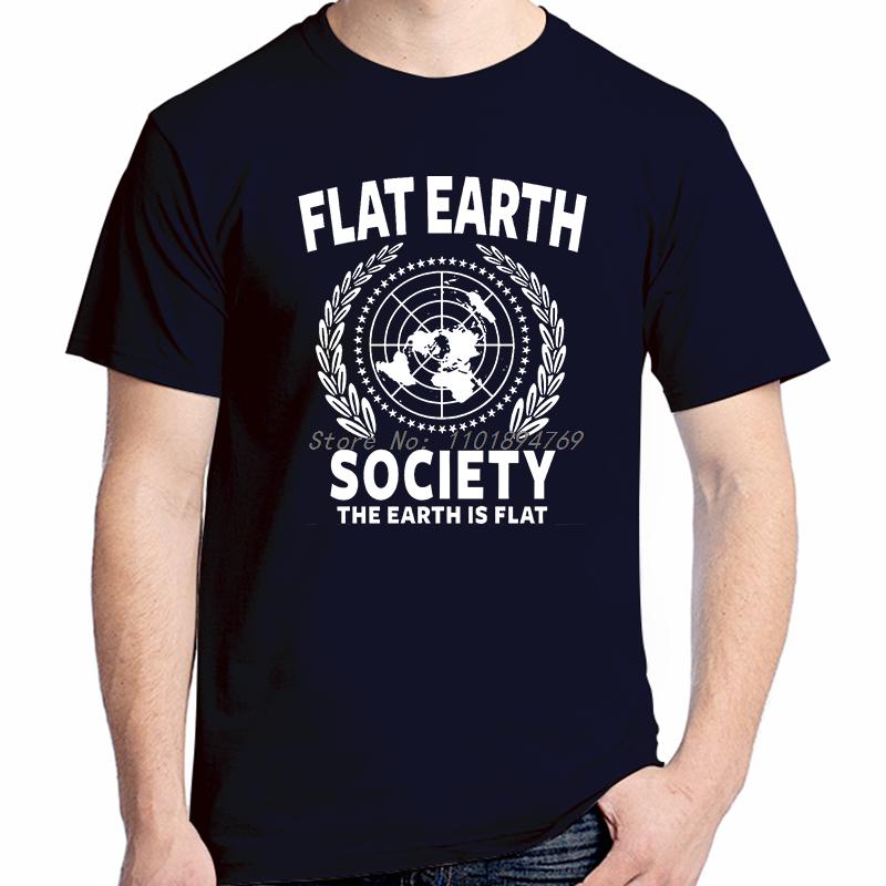 Flat Earth Society Fashion Graphic T Shirts Summer Tees Tops Cotton Oneck New Shirts And Tshirts Unisex Unisexs Print T Shirt