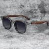 Trendy Retro Wood Grain Sunglasses Polarized UV Protection for Men Women Perfect for Cycling Outdoor Street Photography