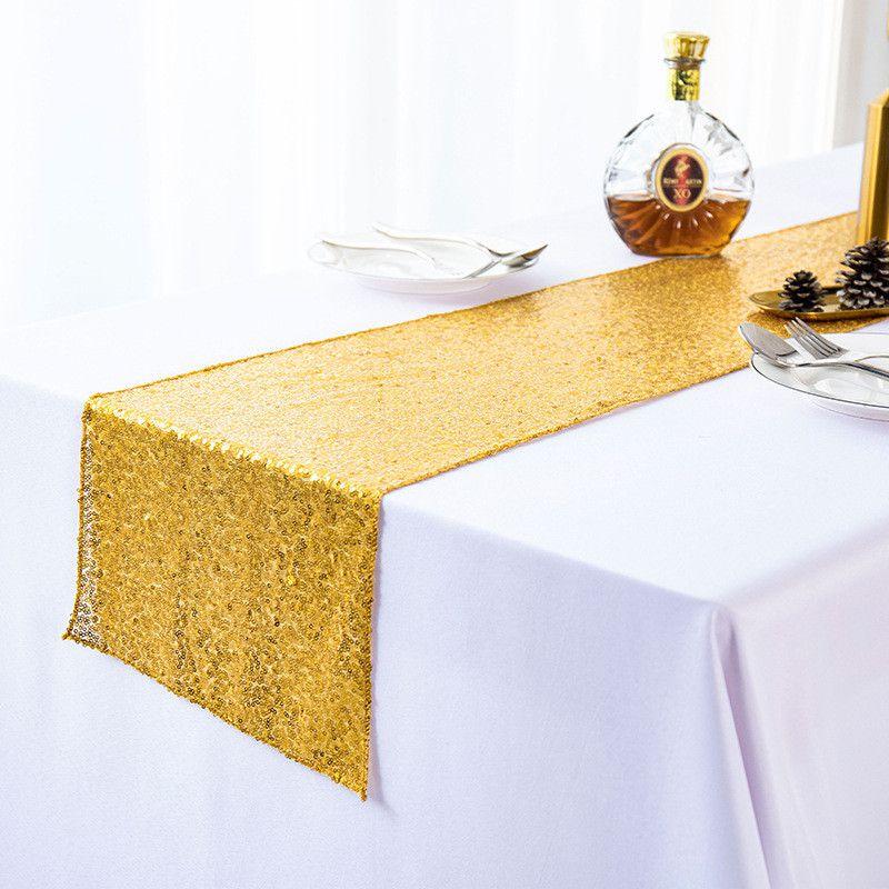 Sequin Glitter 12"x108" Table Runners Cover Sparkly Christmas Wedding Party